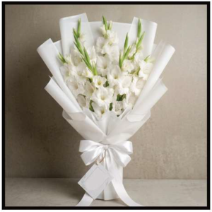 White Gladiolus Bouquet (12pcs)